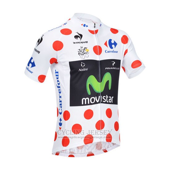 2013 Cycling Jersey Movistar Lider White and Red Short Sleeve and Bib Short